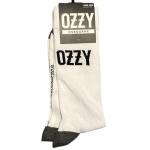 Ozzy Osbourne NWT O/S White & Black Socks
